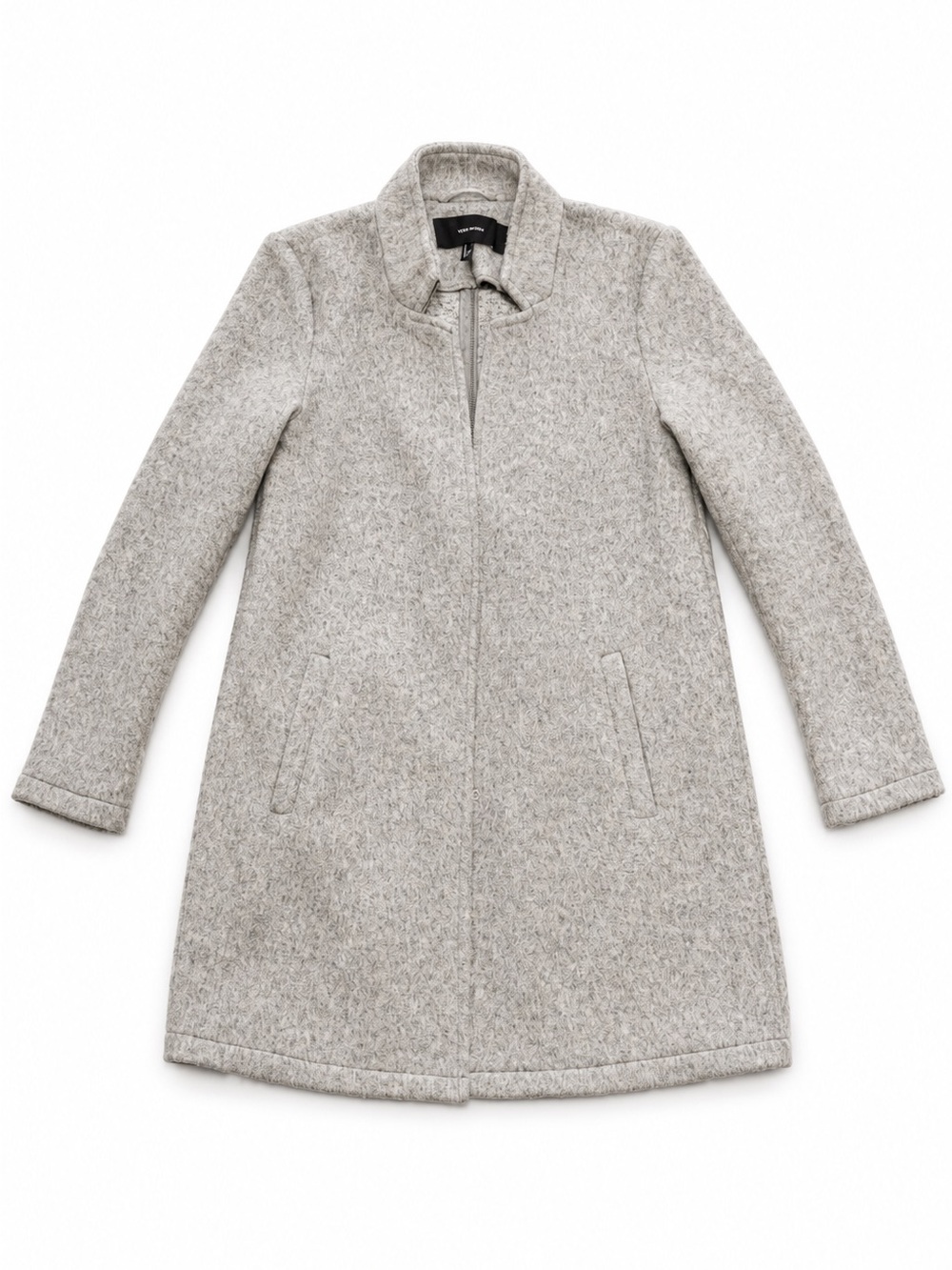 Vero Moda Gray Brushed Knit Button Front Coat Jacket Medium